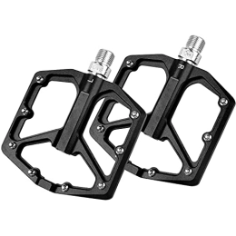 BWHNER Spares BWHNER Mountain Bike Pedals, Aluminum Lightweight Non-Slip, Bicycle Pedals Road Bike Flat, for E-Bike, City, Urban Commute, Black