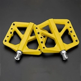 BWHNER Spares BWHNER Mountain Bike Pedals, Aluminum Lightweight Non-Slip, Bicycle Pedals Road Bike Flat, for E-Bike, City, Urban Commute, Yellow