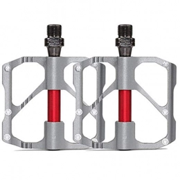 BXU-BG Mountain Bike Pedal BXU-BG Outdoor sports Bike Cycling Pedals Lightweight Aluminum Alloy, Sealed Bearing Pedals 9 / 16 '' Compatible with Mountain And Road Bike (Color : Silver, Size : Mountain Pedal)