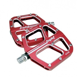 CARACHOME Spares CARACHOME 1 Pair Bike Pedal, 9 / 16 Inch Aluminum Alloy High-Strength Non-Slip Ultra-Light Mtb Pedals, for Road / Mountain Bike, Red