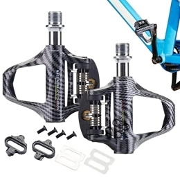 WOTEG Mountain Bike Pedal Carbon Fiber Bike Pedals - Bicycle Self-Locking Pedal - Non-Slip and Lightweight Cycling Platform Pedals for Mountain and Road Bike Woteg