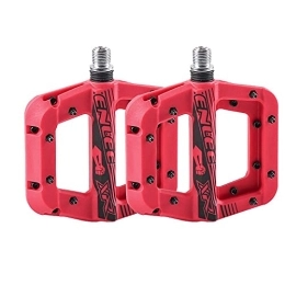 catazer Mountain Bike Pedal CATAZER Mountain Bike Pedals MTB Pedals BMX Pedals Nylon Fiber DU Bearing Non-Slip Bicycle Pedals Clycling Pedals (Red)