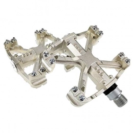 CBPE Spares CBPE Bike Pedals, Mountain Non-Slip Bike Pedals, Platform Bicycle Flat Alloy Pedals 9 / 16" 3 Bearings for Road BMX MTB Fixie Bikes, Silver