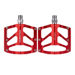CBPE Mountain Bike Pedal CBPE Mountain Bike Pedal, Aluminum Alloy Non-Slip 9 / 16 Inch Bicycle Platform Flat Pedals for Road Mountain BMX MTB Bike, Red