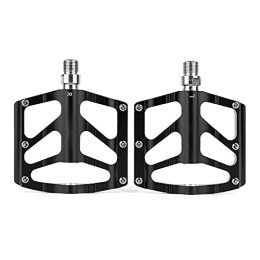 CCHHL Spares CCHHL Bicycle Pedals, 3 Bearing Aluminum Alloy Pedals, Lightweight 9 / 16 Mountain Bike Pedals with 12 Anti-Skid Nails, Black