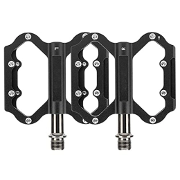 CCHHL Spares CCHHL Mountain Bike Pedals, 9 / 16 Aluminum Alloy Bicycle Pedals, 3 Bearing Pedals with 16 Anti-Skid Nails, Bicycle Accessories, Black