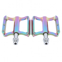 Cerlingwee Mountain Bike Pedal Cerlingwee Bicycle Pedal, Exercise Bike Pedals Mountain Bike Pedal, 10x80x20mm 9 / 16 Thread Aluminium Alloy Lightweight Ultra Strong Mountain Bikes for MTB Bike(Bright color)