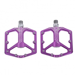 Chanme Spares Chanme Mountain Bike Pedals, Corrosion Resistance Impact Resistance Non Slip Bike Bearing Pedals for Folding Bikes for City Bikes(Purple)
