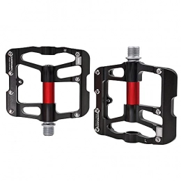 chenfang Spares chenfang Road / MTB Bike Pedals - Aluminum Alloy Bicycle Pedals - Mountain Bike Pedal with Removable Anti-Skid Nails Black red