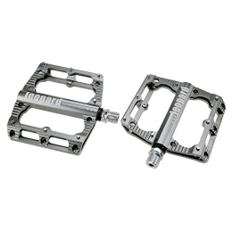 ChengBeautiful Spares ChengBeautiful Bicycle pedal Mountain Bike Pedal 1 Pair Of Aluminum Alloy Non-slip Durable Pedal Surface For Road 6 Colors (Color : Titanium)