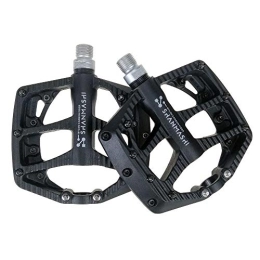 ChengBeautiful Bicycle pedal Mountain Bike Pedals 1 Pair Aluminum Alloy Antiskid Durable Bike Pedals Surface For Road BMX MTB Bike (Color : Black)