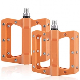 CHENGTAO Spares CHENGTAO Bike Pedal Bicycle Pedals 3 Sealed Bearing Nylon Anti-slip Cycle Ultralight Cycling Mountain MTB Bike Accessory (Color : Orange)