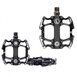 CHENGTAO Mountain Bike Pedal CHENGTAO Wheel Up 4 Bearings Bicycle Pedal Anti-slip Ultralight MTB Mountain Bike Pedal Sealed Bearing Pedals Bicycle Accessories (Color : Black)
