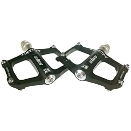 ChenYongPing Mountain Bike Pedal ChenYongPing Non-Slip Bike Pedal- Mountain Bike Pedals 1 Pair Aluminum Alloy Antiskid Durable Bike Pedals Surface For Road BMX MTB Bike 5 Colors (SMS-013M) (Color : Black)
