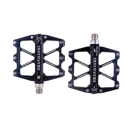 ChenYongPing Mountain Bike Pedal ChenYongPing Non-Slip Bike Pedal- Mountain Bike Pedals 1 Pair Aluminum Alloy Antiskid Durable Bike Pedals Surface For Road BMX MTB Bike 6 Colors (SMS-418) (Color : Black)