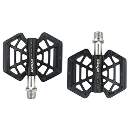 ChenYongPing Mountain Bike Pedal ChenYongPing Non-Slip Bike Pedal- Mountain Bike Pedals 1 Pair Aluminum Alloy Antiskid Durable Bike Pedals Surface For Road BMX MTB Bike Black (SG-013W)