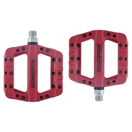 ChenYongPing Spares ChenYongPing Non-Slip Bike Pedal- Mountain Bike Pedals 1 Pair Nylon Antiskid Durable Bike Pedals Surface For Road BMX MTB Bike 5 Colors (1712C) (Color : Red)