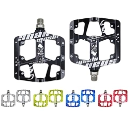 chongwu Metal Bicycle Pedals, Mountain Bike Pedals, Road Bike Pedals, Ultralight Aluminium Alloy Platform Bicycle Pedals and 3 Sealed Bearings, Non-Slip Trekking MTB Bike Pedals