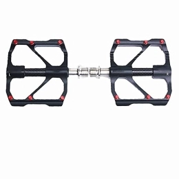 CJSTORE Mountain Bike Pedal CJSTORE MTB Road Mountain Bike Pedals Bicycle Pedals, 3 Sealed Lightweight Non-Slip Bearings Carbon Fiber Axle Tube Aluminum Alloy Surface with Removable Anti-Skid Nails, Black Pair (Size : A)