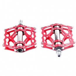 Clispeed Spares CLISPEED 1 Pair Bicycle Pedal Sealed Bearing Anti-slip Alloy Bike Pedal Ultralight Weight Mountain Bike Pedals(Red)