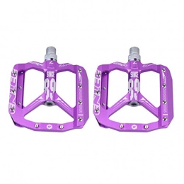 Clispeed Spares CLISPEED 1 Pair Metal Bicycle Pedals Non Slip Cycling Pedals for Mountain Bike Road Bike Parts Accessories (Purple)