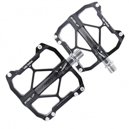 Clispeed Mountain Bike Pedal CLISPEED Mtb Pedals Mountain Bike Platform Non Slip Aluminum Alloy Bicycle Platform Pedals for Bmx Mtb Cycling Replacement 1 Pair Black