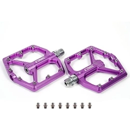  Mountain Bike Pedal CNC Bicycle Pedals, MTB Pedals, Aluminium Bicycle Pedals, Mountain Bike 9 / 16 Inch, Mountain Bike Pedals with 3 Sealed Bearings for E-Bike, Mountain Bike, BMX, Trekking, Road Bike Pedals, Purple