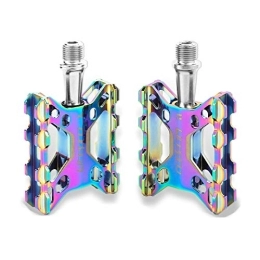COCKE Spares COCKE Mountain Bike Pedals, Aluminum Alloy Road Flat Bicycle Pedals, Sealed Bearing, Lightweight Colorful Metal Cycling Pedal, for BMX / MTB