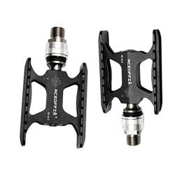 Colcolo Mountain Bike Pedal Colcolo Mountain Bike Pedals 3 Sealed Bearings Ultra Strong Aluminum Alloy CNC Machined Non-Slip Hollow Pedal for for Foldable Bikes Road BMX MTB, Black