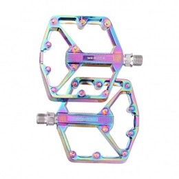Colcolo Spares Colcolo Mountain Bike Pedals MTB Sealed 3 Bearings Bike Platform Pedals Aluminium Alloy Flat Lightweight for BMX Road Cycling - Colorful
