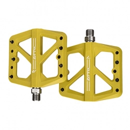 Colcolo Spares Colcolo Mountain Bike Pedals, Non-Slip Platform Flat Road Cycling Bicycle Pedals 119x106.4x17.8MM - Yellow
