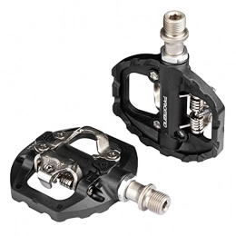 Colcolo Spares Colcolo MTB Bike Pedals Dual Platform SPD Mountain Clipless Pedals, 3-Sealed Bearing Bicycle Pedals for BMX Spin Exercise Peloton Trekking Bike