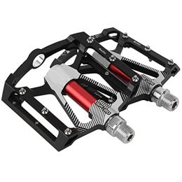 COSIKI Spares Cosiki Bike Accessory, 1 Pair of Bike Pedals, Red / Silver for Mountain Bike Accessories for Cycling (Black)