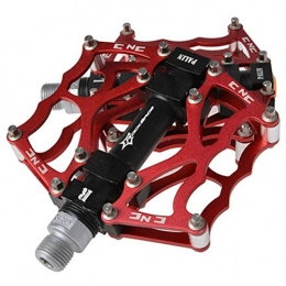 Blancho Spares Creative Fixed Gear Bike Aluminium Alloy Pedals Mountain Bicycle Pedals, Red
