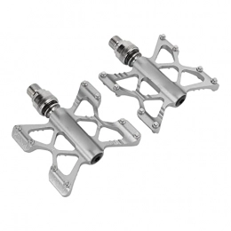 CUEA Spares CUEA Bicycle Quick Release Pedals, Flat Edge Bike Pedal Wear Resistant CNC Cutting Aluminum Alloy for Road Bikes for Mountain Bikes(Silver (boxed))