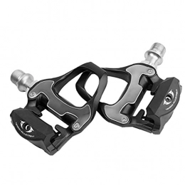 Uayasily Spares Cycle Pedal Road Bike Pedals Metal Self Locking Aluminum Alloy Touring Pedals Fit for Shimano System Spd Black