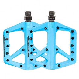 NZKW Spares Cycling Bike Pedals, Nylon Fiber Sealed Bearing Non-Slip Platform Flat Pedals, Universal for Bicycle / Mountain Bike / MTB / Road Bike(Blue, 13.4×11×1.3cm)