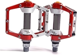 ORLOVA Spares cycling pedals, road bikepedals, Bicycle Pedals, Bicycle Pedal Anti-slip Ultralight CNC MTB Mountain Bike Platform Pedal Flat Sealed Bearing Pedals Bicycle Accessories (Color : Rood)