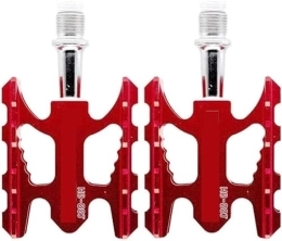 CONROS Spares cycling pedals, road bikepedals, Mountain Alloy 9 / 16" Sealed Bearing Lightweight Platform For Road Mountain BMX MTB Bike 205g (Color : Rood)