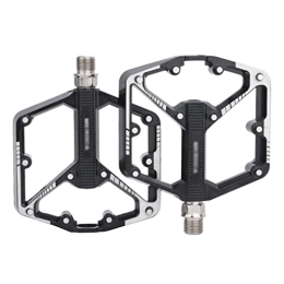 CONROS Spares cycling pedals, road bikepedals, Mountain Bike Flat Pedals Aluminum Alloy Platform Pedals Non-Slip Sealed DU Bearing 9 / 16'' For Folding Road Bike Cycling BMX (Color : Black) (Color : Svart)
