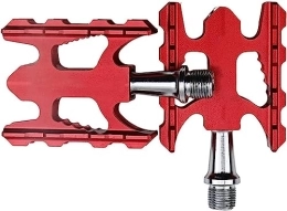 ORLOVA Spares cycling pedals, road bikepedals, Mountain BMX Universal Bicycle Pedal Folding Bike Pedal Sealed Bearing Road Bike Anti-Slip (Color : Rood)