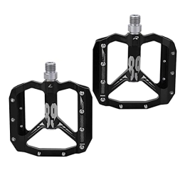 Alomejor Spares Cycling Platform Pedals, Non‑Slip Aluminum Alloy Mountain Bike Pedals Bicycle Pedals for Bicycle Replace for Cycling(black)