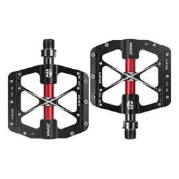 CYSKY Mountain Bike Pedal CYSKY Bicycle Platform Pedals MTB Pedals Mountain Bike Pedals 3 Bearing Aluminum CNC Cycling Platform Pedals for Most Cycling BMX MTB Road Bicycle 9 / 16" Spindle Pedals Lightweight One Pair(black)