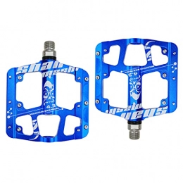 DANLINI Spares DANLINI Aluminum Alloy Sealed 3 Bearing Anti-Slip Bicycle Pedals Flat Foot Ultralight Mountain Bike Pedals MTB Bicycle Parts, Blue