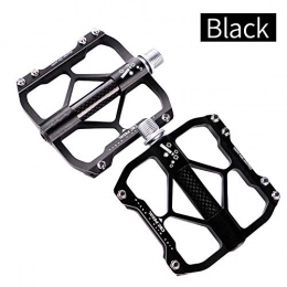 DASGF Aluminum Bicycle Cycling Bike Pedals, Antiskid Durable Mountain Bike Pedals Lightweight Mountain Bike Pedal Cycling Sealed Bearings Pedals Road Bike Hybrid Pedals for BMX MTB Cycling,Black