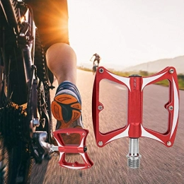 DAUERHAFT Spares DAUERHAFT Mountain Bike Pedals Wear Resistance With Oil Resistant Rubber 1 Pair, for Mountain Bike(red)