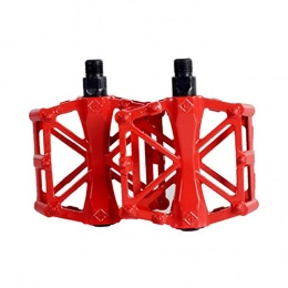 DAZISEN Mountain Bike Pedals - Lightweight Bicycle Cycling Pedals Aluminum Alloy Bike Pedals for BMX MTB Road Bicycle, Red
