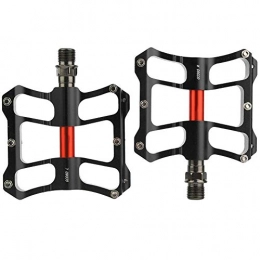 Delaman Bike Pedals, Aluminium Alloy Mountain Road Bike Lightweight Pedals Bicycle Replacement 1 Pair (Black)