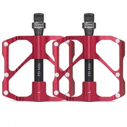 Desert camel Spares Desert camel Bicycle Pedals, Aluminum Alloy Bearing Pedal Road Bike Ultra Light Palin Pedals, Suitable for Mountain Bike Road Bike Riding, Red, A