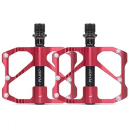 Desert camel Spares Desert camel Bicycle Pedals, Aluminum Alloy Bearing Pedal Road Bike Ultra Light Palin Pedals, Suitable for Mountain Bike Road Bike Riding, Red, B